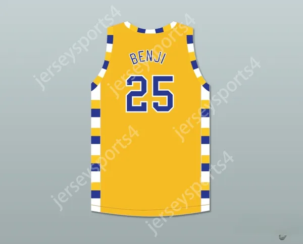 Custom nay mens Youth / Kids Ben 'Benji' Wilson 25 Simeon Career Academy Wolverines Yellow Gold Basketball Jersey Top cousé S-6XL