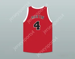 Custom Nay Mens Youth / Kids Dino Martin 4 Providence STEAMROLLLERS ROUGE BASKETBALL JERSEY 2 STITTED S-6XL