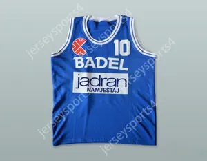 Custom Nay Mens Jeugd/Kinderen Drazen Petrovic 10 Cibona Zagreb Basketball Jersey Top S-6XL gestikt