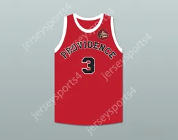 Custom Nay Mens Youth / Kids Ernie Calverley 3 Providence STEAMROLLLERS Jersey de basket-ball rouge avec plaquette cousue S-6XL