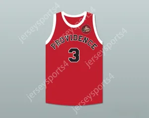 Custom Nay Mens Youth / Kids Ernie Calverley 3 Providence STEAMROLLLERS Jersey de basket-ball rouge avec plaquette cousue S-6XL
