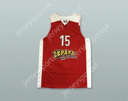 Custom Nay Mens Youth / Kids Georgios Printizis 15 Olympiacos Piraeus Grèce Jersey de basket-ball rouge cousu S-6XL