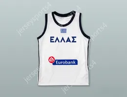 Custom Nay Mens Youth / Kids Greece Team National Basketball Basketball Jersey Top cousé S-6XL