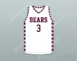Custom nay mens Youth / Kids Jake Laravia 3 Lawrence Central High School Bears White Basketball Jersey 1 Top cousé S-6XL