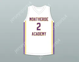 Jóvenes/niños personalizados Nay para hombre Jalen Duren 2 Montverde Academy Eagles White Basketball Jersey 1 Top cosido S-6XL