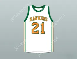 Custom Nay Mens Youth / Kids Jason Carver 21 Hawkins High School Tigers White Basketball Jersey 1 Top cousé S-6XL