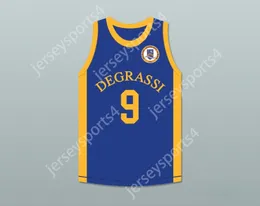 Custom Nay Mens Youth / Kids Jimmy Brooks 9 Degrassi Community School Panthers Home Basketball Jersey avec patch top cousé S-6XL