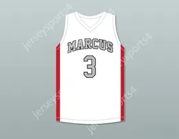 Custom Nay Mens Youth / Kids Marcus Smart 3 Edward S. Marcus High School Marauders White Basketball Jersey 2 Top cousé S-6XL