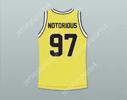 Custom nay mens Youth / Kids Notorious B.I.G.97 Jersey de basket-ball Bad Boy avec plaquette cousue S-6XL