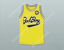 Custom nay mens Youth / Kids Notorious B.I.G.Biggie Smalls 72 Bad Boy Basketball Jersey avec 20 ans Patch Top cousé S-6XL