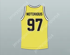 Custom nay mens Youth / Kids Notorious B.I.G.97 Jersey de basket-ball Bad Boy avec plaquette cousue S-6XL
