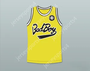 Custom nay mens Youth / Kids Notorious B.I.G.Biggie Smalls 72 Bad Boy Basketball Jersey avec 20 ans Patch Top cousé S-6XL