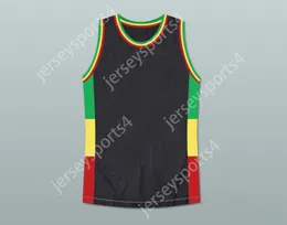 Aangepaste nee heren jeugd/kinderen rasta stijl jamaica basketball jersey elke speler of nummersteek genaaid top gestikt s-6xl