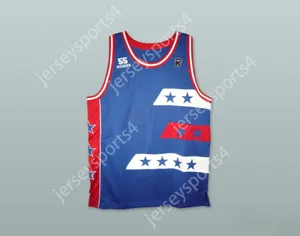 Custom nay mens Youth / Kids Rucker All Stars 55 Blue Basketball Jersey Top cousé S-6XL