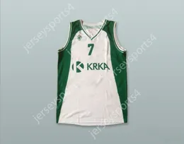 Custom nay Mens Youth / Kids Sani Becirovic 7 kk kk kka novo mesto slovénia blanc jersey de basket-ball cousu s-6xl