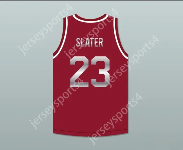 Jóvenes/niños personalizados no para hombres guardados por Bell AC Slater 23 Bayside Tigers Maronball Basketball Jersey incluye Tiger Patch Top cosido S-6XL