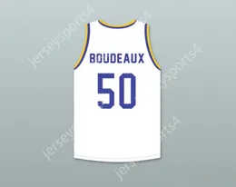 Custom nay mens Youth / Kids Shaq Neon Boudeaux 50 Western University White Basketball Jersey avec Blue Chips Patch Top cousue S-6XL