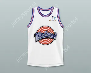 Custom Nay Mens Jeugd/Kids Space Jam Roadrunner 00 Tune Squad Basketball Jersey met Roadrunner Patch Top gestikt S-6XL