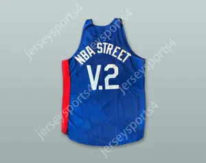 Custom Nay Mens Youth/Kids Street Volumen 2 Video 2 Video Basketball Blue Jersey Top Stitched S-6XL
