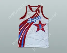Jóvenes personalizados para hombres/niños Super Star 1 White Basketball Jersey Top cosido S-6XL