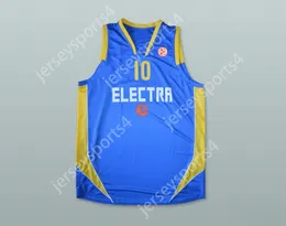 Custom nay mens Youth / Kids Tal Burstein 10 Maccabi Tel Aviv Israel Basketball Jersey Top cousé S-6XL