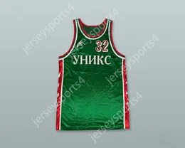 Nom nay personnalisé Mens Youth / Kids BC Unics Kazan Green Basketball Jersey Top cousé S-6XL