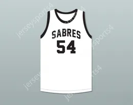 Nom nay personnalisé Mens Youth / Kids Bobby Jones 54 South Mecklenburg High School Sabres Jersey de basket-ball blanc cousu S-6XL