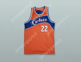 Nom nay personnalisé Mens Youth / Kids Cardozo Juges 22 Orange Rucker Park Basketball Jersey Top cousé S-6XL