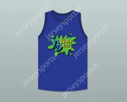 Nom nay personnalisé Mens Youth / Kids Double Dare Blue Team Basketball Jersey Top cousé S-6XL