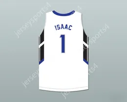 Custom Nay Nom Mens Youth / Kids Jonathan Isaac 1 IMG Academy White Basketball Jersey Top cousé S-6XL