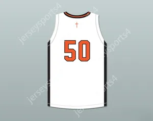 Custom Nay Nom Mens Youth / Kids Marcus Parrish 50 Bishop Hayes Tigers Home Basketball Jersey le chemin Back Top Stitted S-6XL