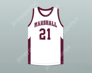 Nombre personalizado Nay Mens Jóvenes/Niños Patrick Beverley 21 John Marshall Metropolitan High School Commandos White Basketball Jersey Top Stitched S-6XL