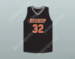 Nom nay personnalisé Mens Youth / Kids Sam Garcia 32 Bishop Hayes Tigers Black Basketball Jersey le chemin Back Top Cousted S-6XL