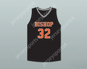 Aangepaste nee naam heren jeugd/kinderen Sam Garcia 32 bisschop Hayes Tigers Black Basketball Jersey op de weg terug gestikt S-6XL