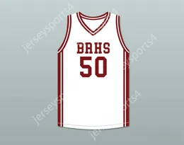 Custom Nay Name Mens Youth / Kids Terrell Owens 50 Benjamin Russell High School Wildcats White Basketball Jersey Top cousé S-6XL