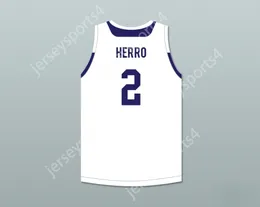 Custom nay nom masque jeune / enfants Tyler Herro 2 Wisconsin White Basketball Jersey Top cousé S-6XL