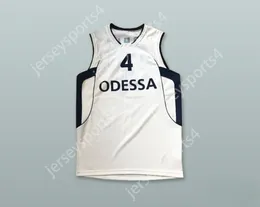 Aangepaste nee naam heren jeugd/kinderen yushkin 4 v.Chr. Odessa oekraïne witte basketbal jersey top gestikt s-6xl