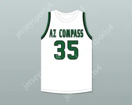 Nombre personalizado Nay Jóvenes/Niños Jabari Walker 35 AZ Compass Prep Dragones White Basketball Jersey 2 cosido s-6xl