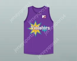 Nom et coutume Youth / Kids Kay Gee 5 Violateurs Basketball Jersey 4th Annual Rock N 'Jock B-Ball Jam 1994 TOP STTITTED S-6XL