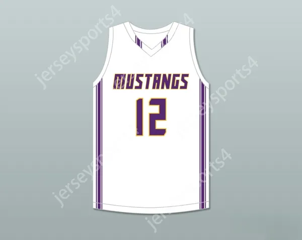 Nom nay personnalisé Jeunesse / Kids Max Christie 12 Rolling Meadows High School Mustangs Basketball Basketball Jersey 1 cousu S-6XL
