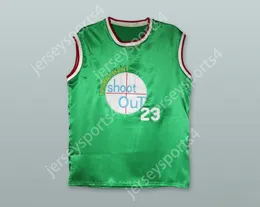 Nom nay personnalisé Jeunesse / Kids Motaw 23 Tournoi tire sur le maillot de basket-ball de la soie verte top cousu s-6xl