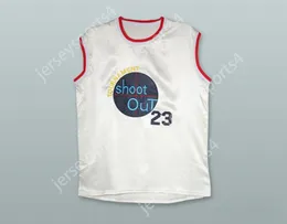 Nom et personnalités jeunes / enfants Motaw 23 Tournoi tir sur le maillot de basket-ball de la soie blanche Top cousée S-6XL