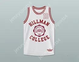 Nom de personnalité Nay Youth / Kids Ronald 'Ron' Johnson 10 Hillman College White Basketball Jersey Deluxe Un autre Top World Stitted S-6XL