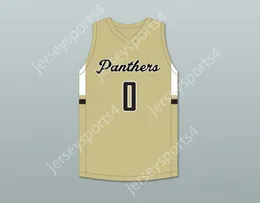 Nom personnalisé Nom Youth / Kids Trevor Keels 0 Paul VI Catholic High School Panthers Old Gold Basketball Jersey 1 cousu S-6XL