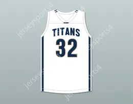 Nom personnalisé Nom Youth / Kids Vince Williams Jr 32 ST.Le lycée jésuite de John et les titans de l'Académie Jersey de basket-ball blanc 1 cousu s-6xl