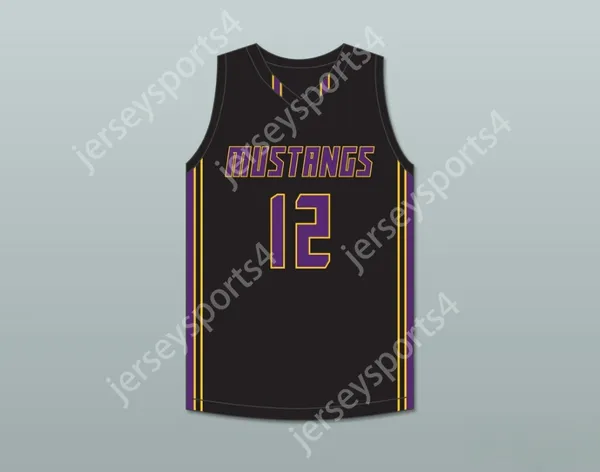 Nom nay personnalisé Jeunesse Max Christie 12 Rolling Meadows High School Mustangs Black Basketball Jersey 2 Stitted S-6XL