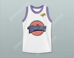 Custom Nay Youth/Kids Daffy Duck 2 Tune Squad Basketball Jersey met Space Jam Patch Top gestikte S-6XL