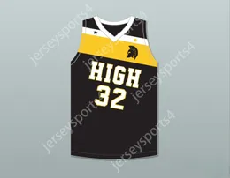 Jóvenes personalizados/niños Draymond Green 32 Saginaw High School Trojans Black Basketball Jersey 2 Top cosido S-6XL