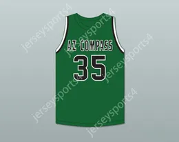 Custom Nay Youth/Kids Jabari Walker 35 AZ Compass Prep Dragons Green Basketball Jersey 2 Top gestikte S-6XL