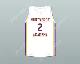 Jóvenes/niños personalizados Jalen Duren 2 Montverde Academy Eagles White Basketball Jersey 2 Top cosido S-6XL
